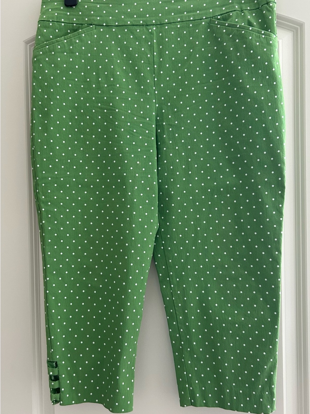 Chico's Green Polka Dot Capri Pants